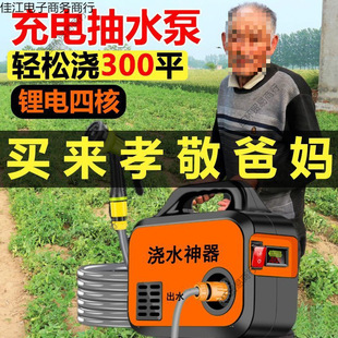 Small Rechargeable Water Pump for Watering Vegetable Gardens, Home-Use Lithium Battery Irrigation Machine