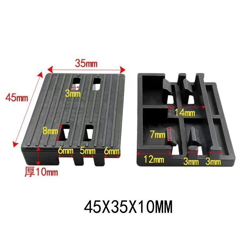 门窗玻璃垫块系统窗断桥铝合金门窗安装四孔垫块10个厚垫块