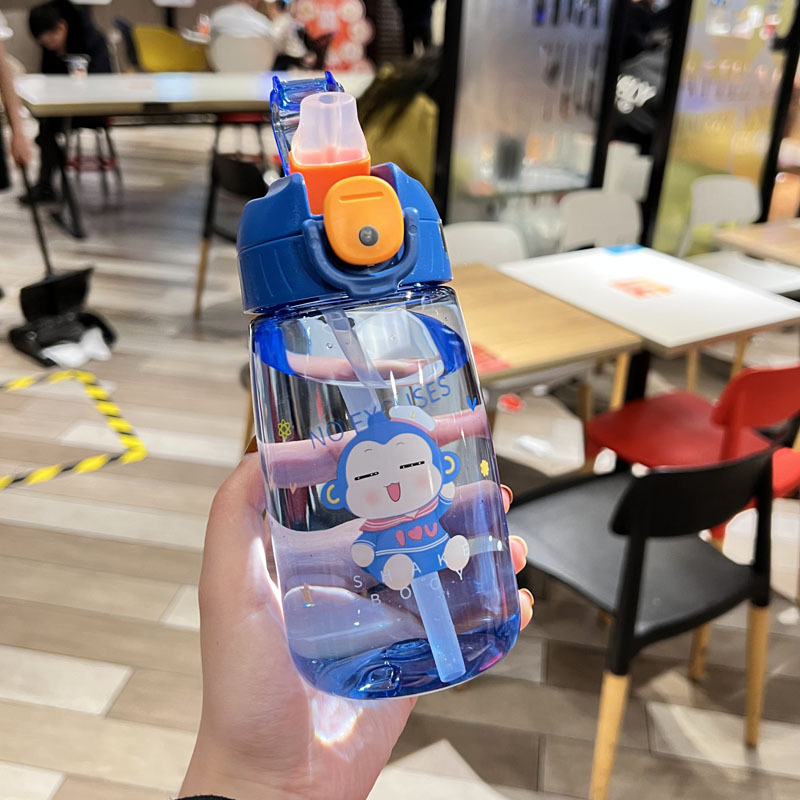 Taza de agua de paja de dibujos animados de alto valor facial para niños de verano, taza de alto valor facial para mujeres embarazadas, hervidor de agua especial para mujeres embarazadas
