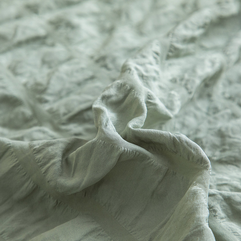 【亚马逊专供】厂家直销 2022新款 跨境 泡泡纱套件-绿