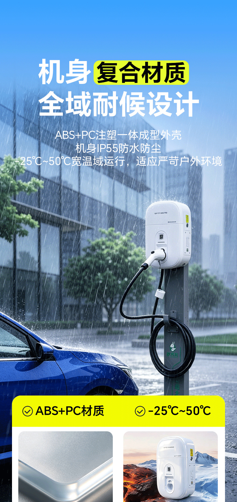22Kw Home-Use New Energy Vehicle Charging Station, Commercial Fast Charging Ac Station for Tesla and Byd