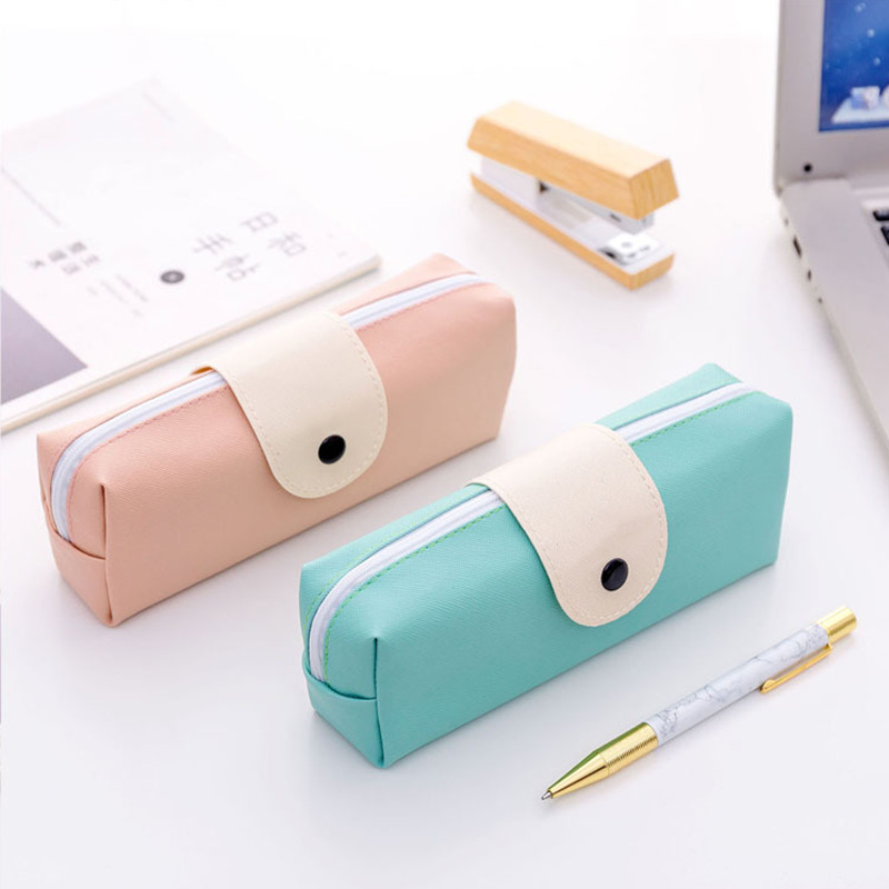 Polyurethane cute fresh capacious pencil case for students