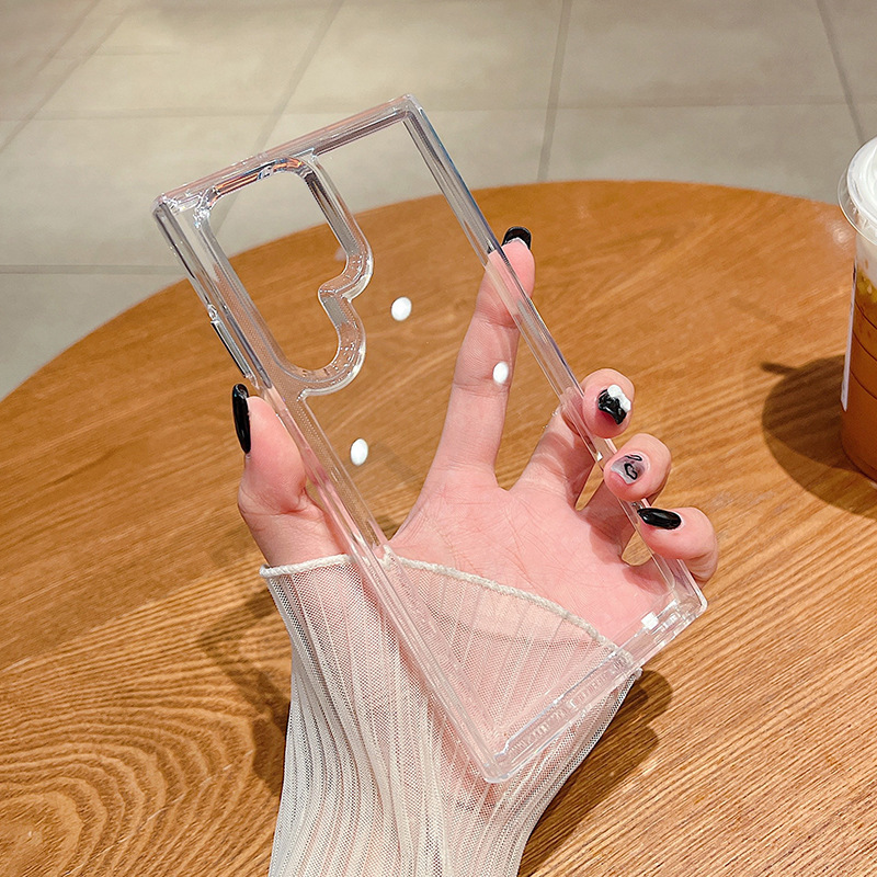 Suitable for Samsung S26 Mobile Phone Case Crystal Space Galaxy25 Transparent 3Ultra All-Inclusive Anti-Fall 4 Protective Case