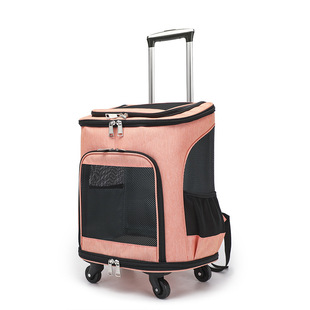 2024 cat bag new pet bag trolley bag large capacity cat backpack bathing out carrying bag wholesale