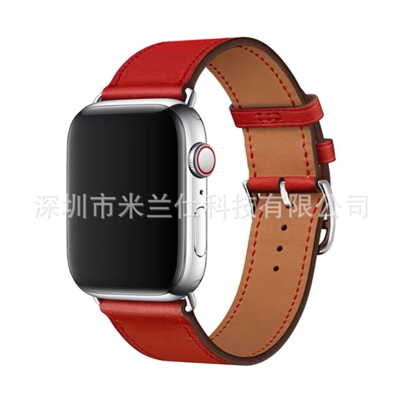 Adecuado para Apple Watch applewatch Correa S9 cuero genuino iwatch456789SE deportes ultra2 fabricante