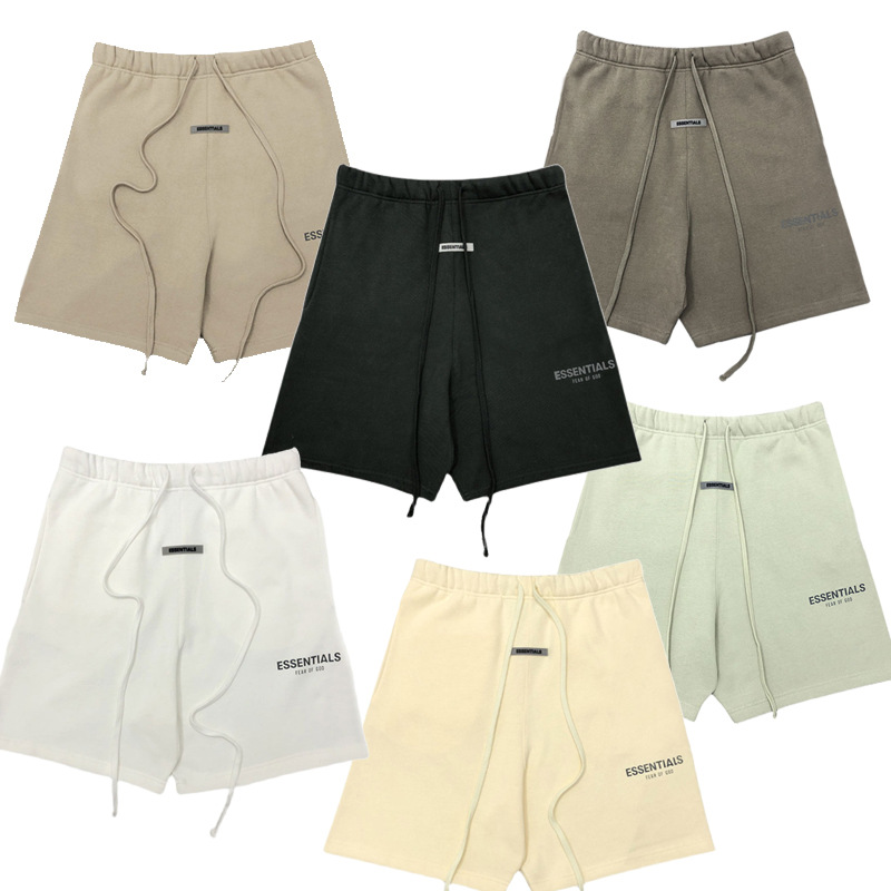 Fog Double Line esencialzone temporada 7 pantalones cortos relajados y reflectantes moda pantalones de cinco puntos para parejas masculinas y femeninas