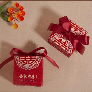 High-end invitation candy box three-piece invitation invitation letter handbag Chinese wedding wedding creative suit wholesale