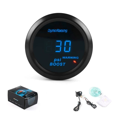 automobile instrument blue light digital display rotary - pressure-gauge-psi