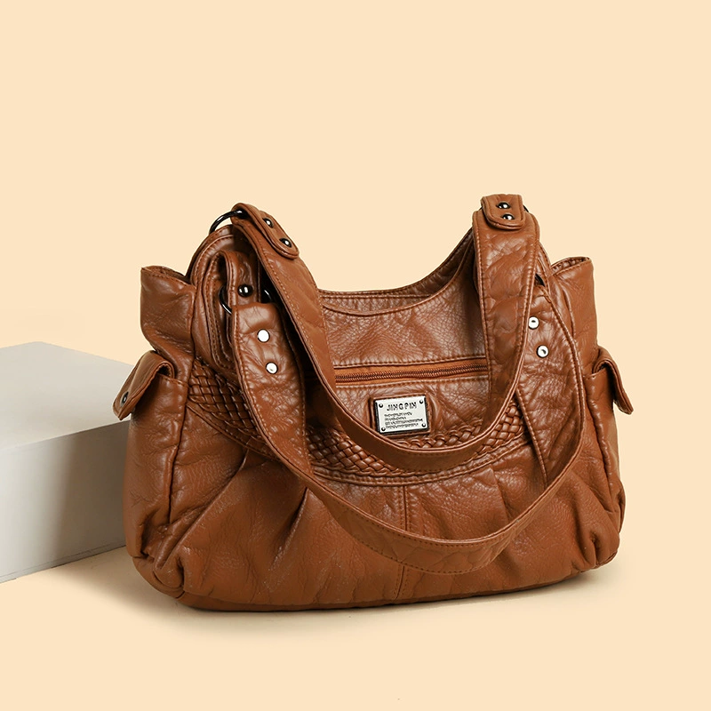 Объемная сумка через плечо, премиум