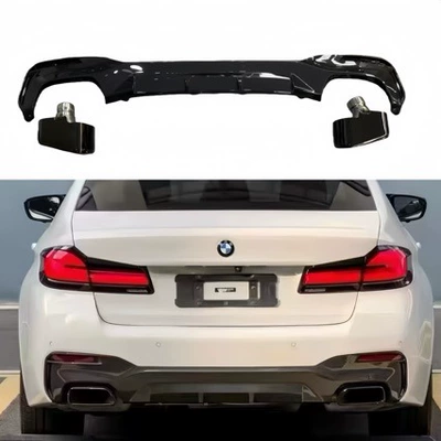 Suitable for Bmw 5 Series G30G38 Modified to M550 Model, Glossy Black Rear Diffuser, Small Body Kit, Tail Throat