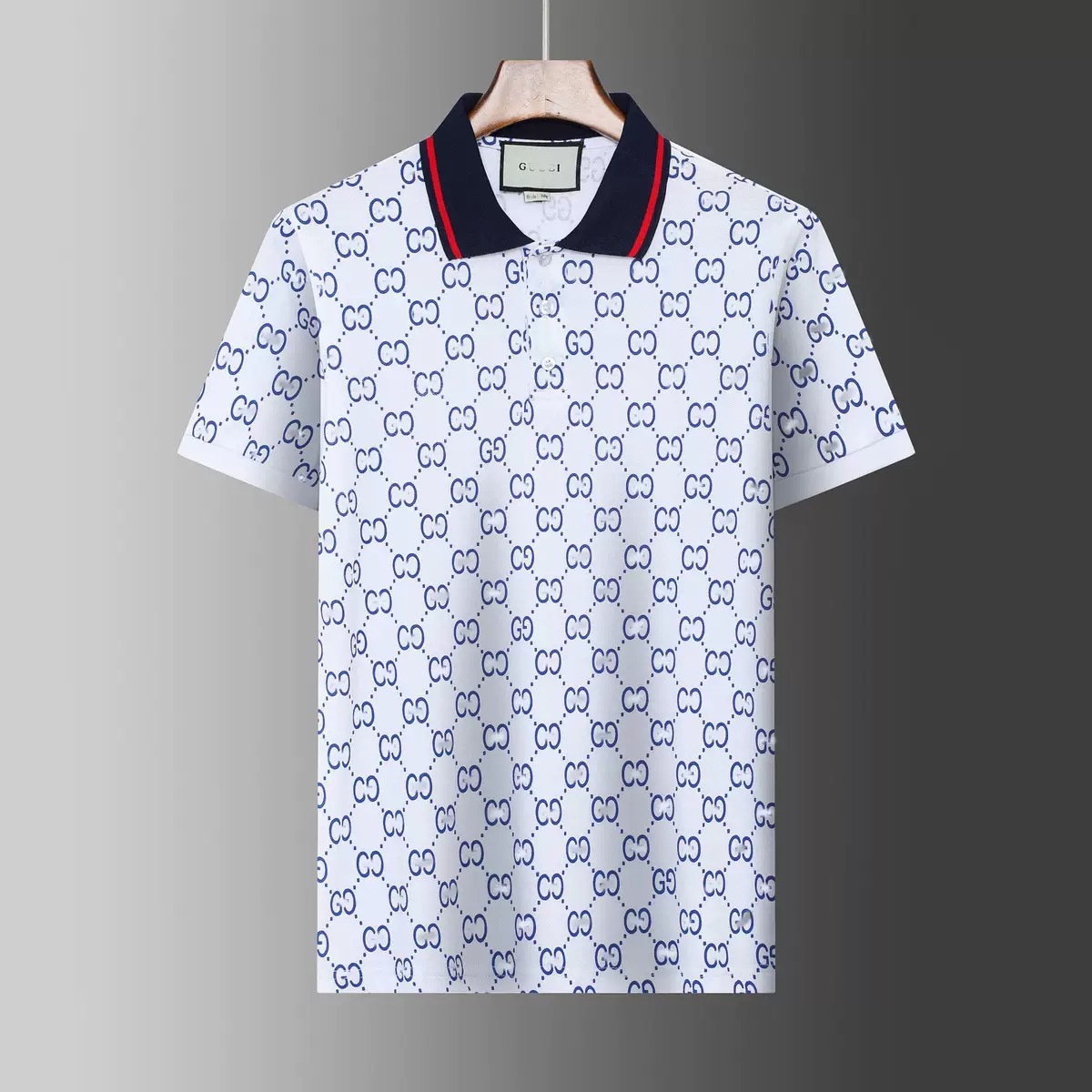 Edición correcta G2025 nueva estación europea de verano hombre con solapa algodón perla moda bordada camisa polo de manga corta