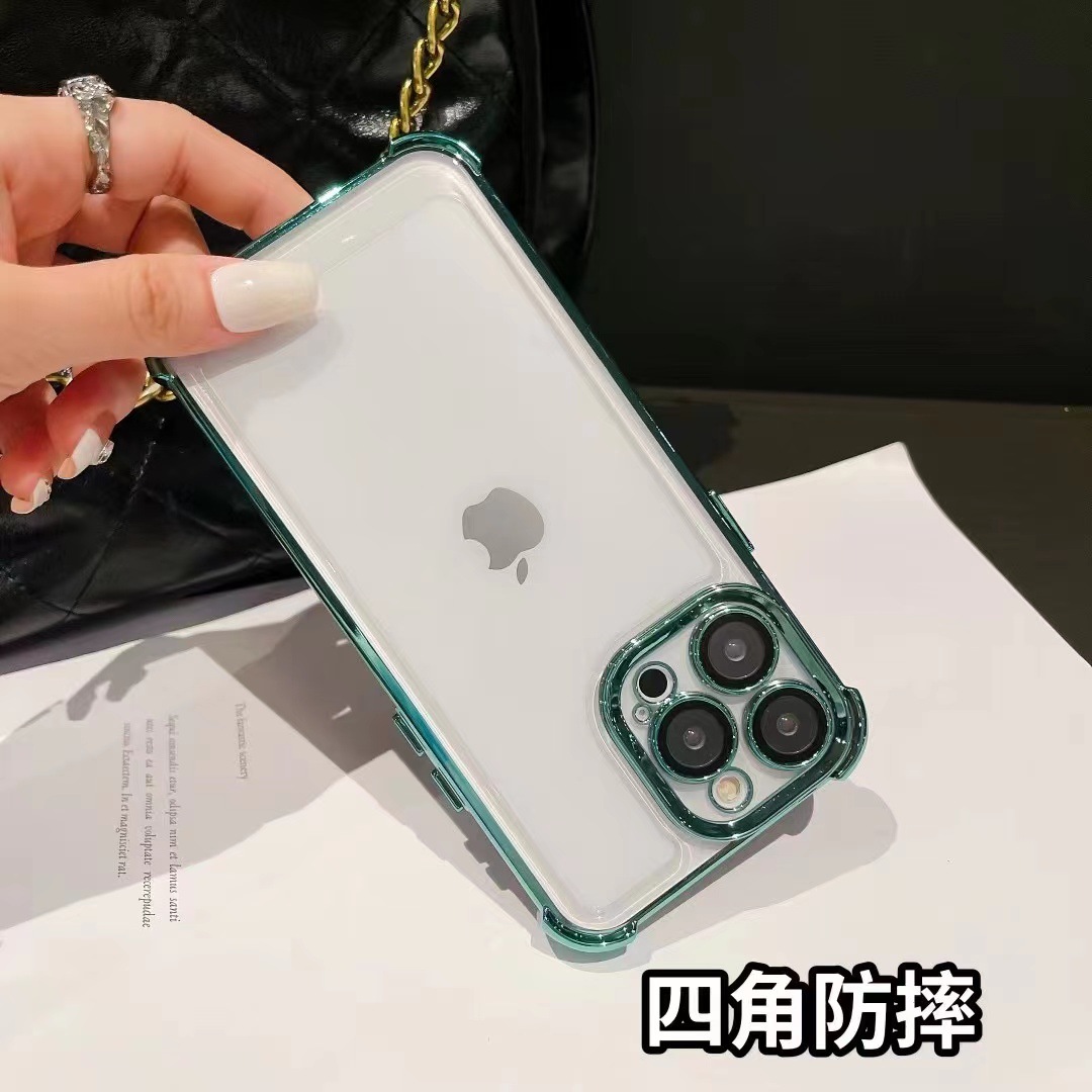 ProMax nuevo iPhone12 Apple 13 teléfono caso 11 Película de lente resistente a caídas de color sólido simple para 14