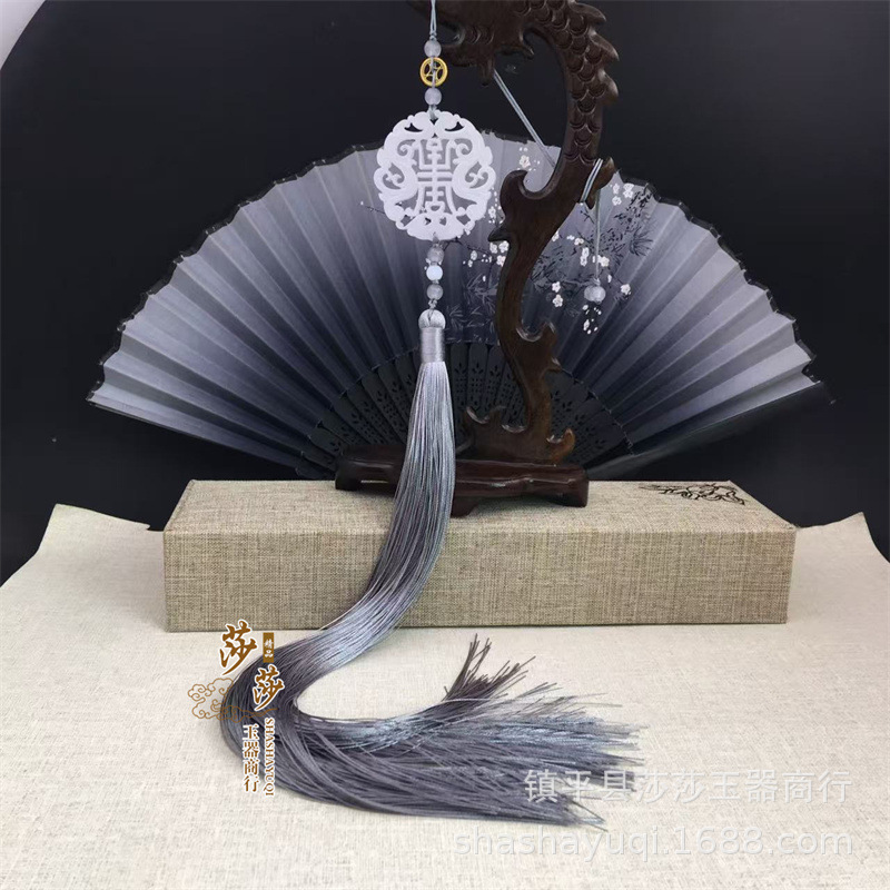 国风复古汉服配饰压裙坠古风腰佩禁步宫绦双龙吊坠流苏腰饰品男女