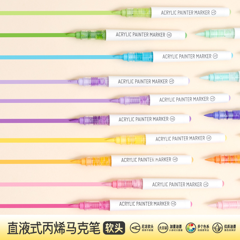 Lápiz acrílico recto de 126 colores de fruta azul transfronteriza