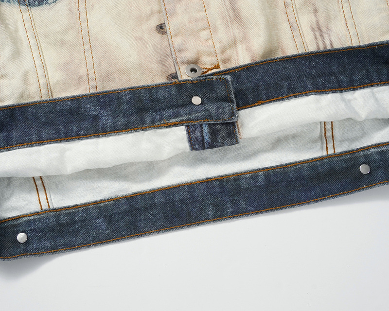 Foreign Trade European And American High Street Fashion Unisex Washed AC Same Style Printed Jacket Basic Denim Clothing_mkmklike.com