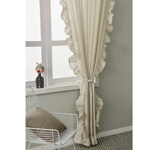 Le Xuanxiu's Bestselling Nordic-Style Minimalist INS-Design Pleated Ruffled Semi-Sheer Finished Curtain—Perfect for Bedroom Drapes