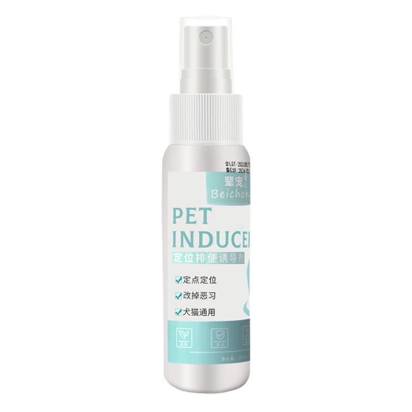 Directo de fábrica Inductor de defecación para mascotas Inductor de inodoro para perros Orina y posicionamiento de orina Agente de entrenamiento de inodoro 120ml