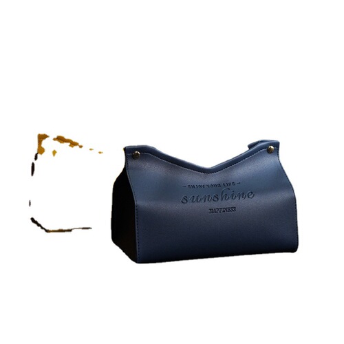Leather tissue box Internet celebrity creative light luxury home living room car tissue box Nordic ins napkin storage box