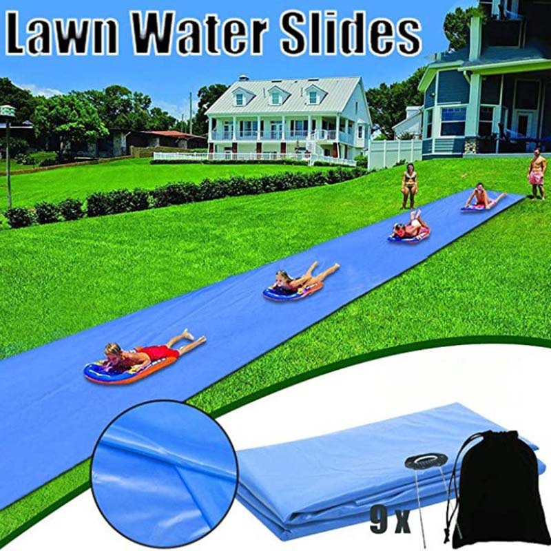 Tobogán de agua para niños tobogán de césped juguetes de agua de alta dureza tobogán de alta piscina tobogán de agua jardín de carreras