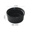 Small vertical pattern black pet bowl