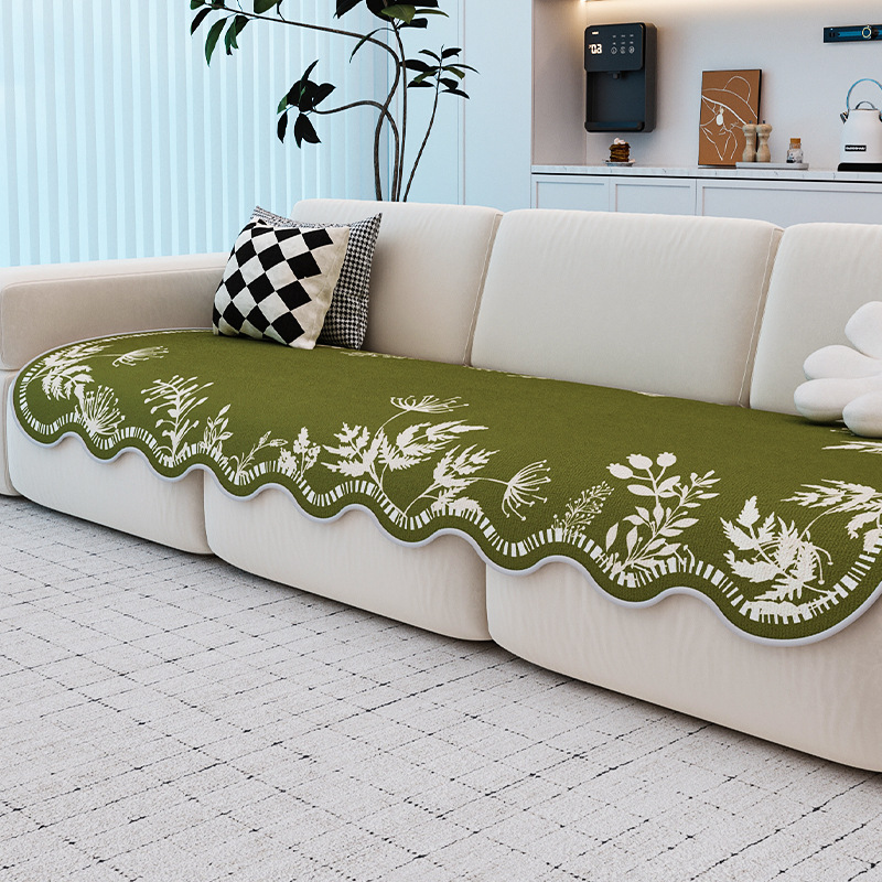 Retro minimalista cuatro estaciones nuevo tipo de forma especial cojín de sofá de peluche una pieza fija antideslizante cojín de asiento de alta calidad