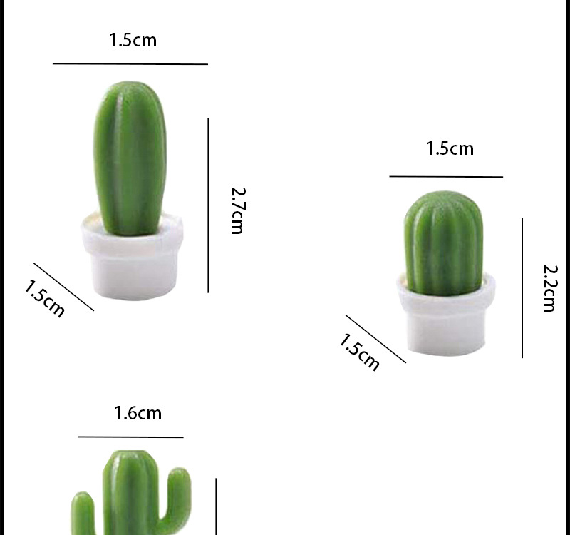 Novelty Cactus Synthetic Resin Fridge Magnet display picture 2