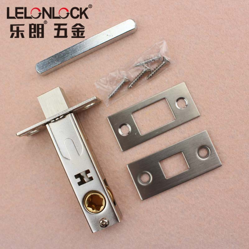 60 / 70 agujero de bloqueo de lengua cuadrada de canal personalizado puerta invisible cuerpo de bloqueo de lengua única accesorio de bloqueo de lengua interior de la puerta del baño