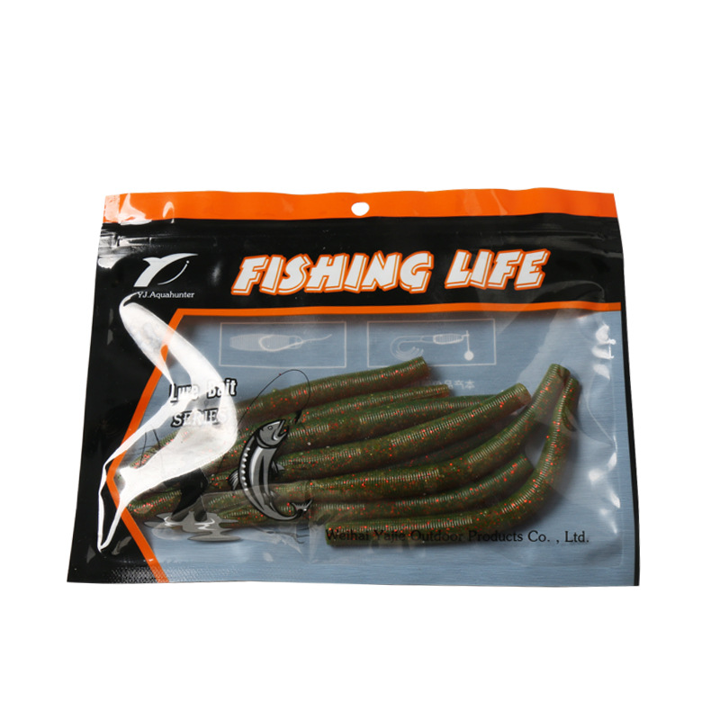Small Soft Worms Fishing Lure Fresh Water Bass Swimbait Tackle Gear