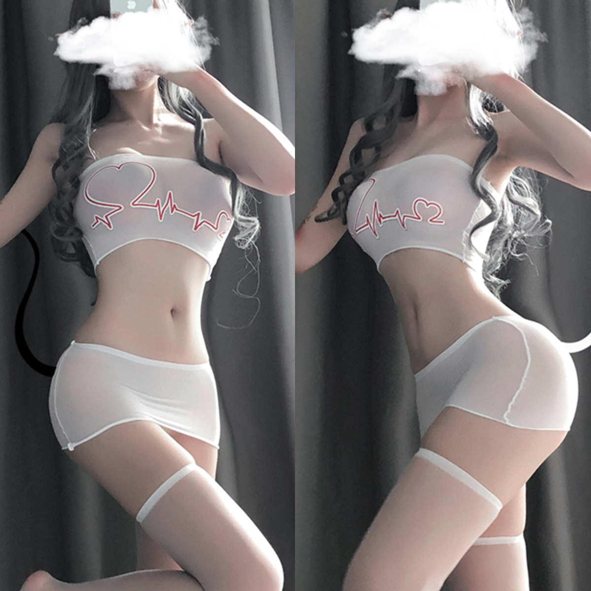 sexy lingerie temptation wrapped chest heartbeat skirt plus size sexy underwear uniform temptation wrapped chest stockings jumpsuit 8892