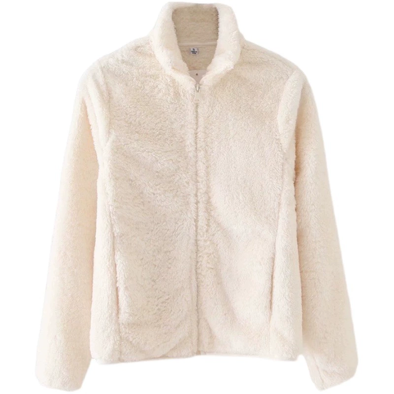 2024 осень и зима длинная бархатная кашемировая теплая куртка дикая коралловый бархат с длинными рукавами кардиган с воротником для женщин