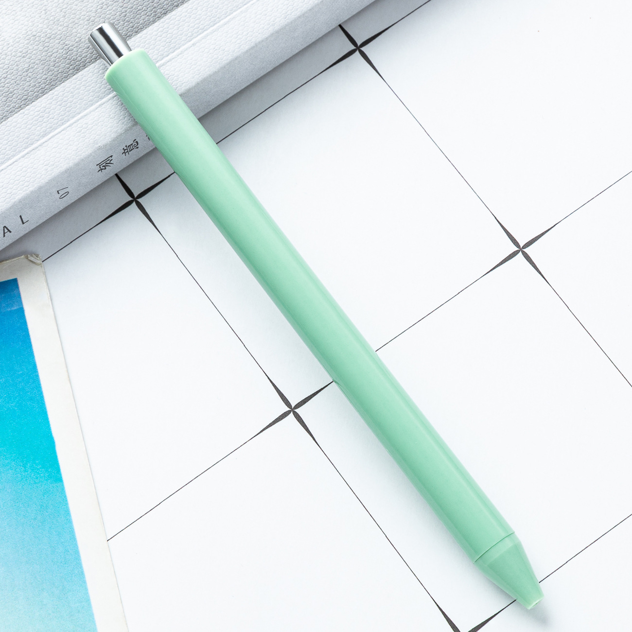 Bolígrafo de plástico imprimible logotipo promocional publicidad publicitaria bolígrafo de regalo simple macarón pequeño bolígrafo fresco