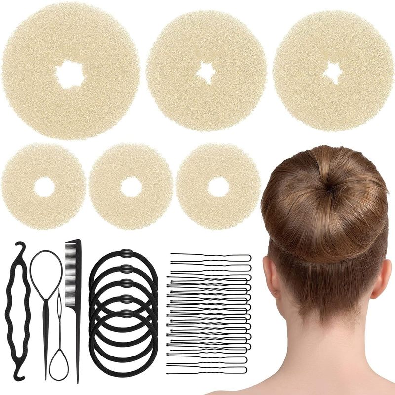 ヘア用品のヘアアイロンセットの髪の針の団子の頭のつぼみの髪の形の理髪道具|undefined