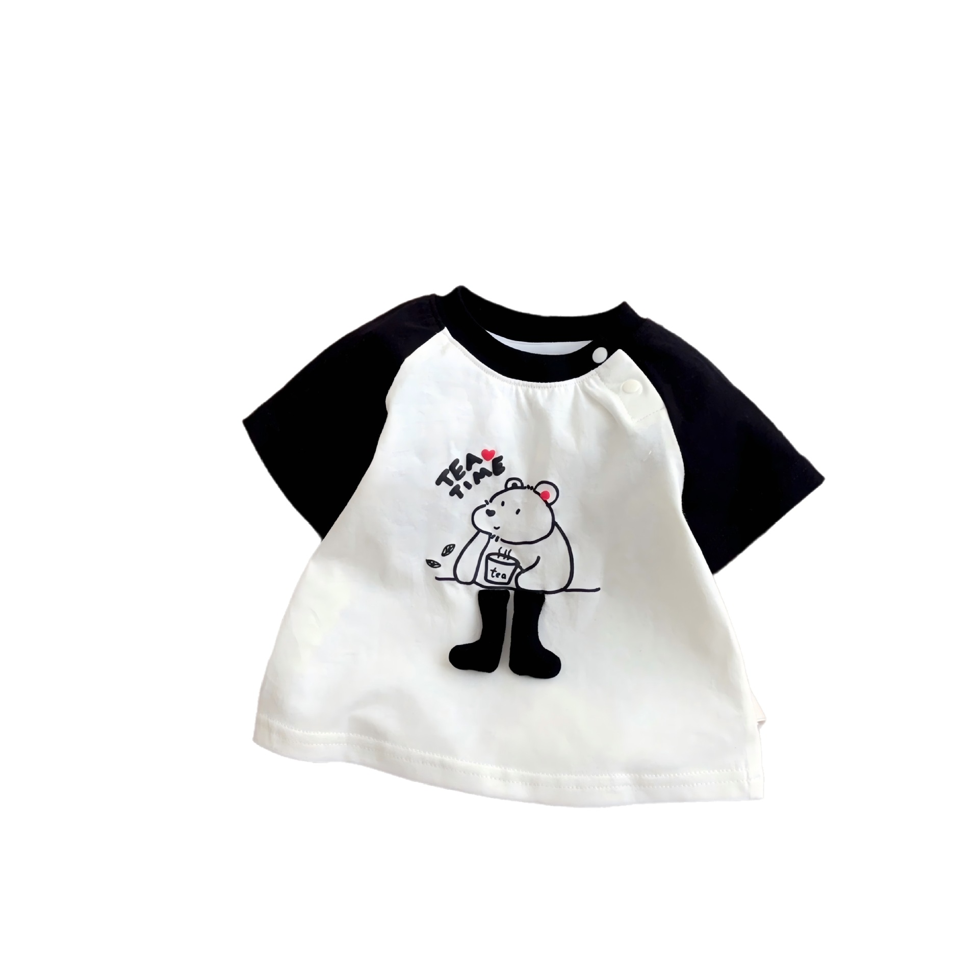 Traje pequeño de estilo occidental para bebés y niños pequeños, nuevo juego para niños, traje de dos piezas de camiseta delgada para recién nacidos coreanos