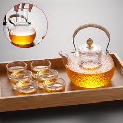 Steaming & Brewing Teapot, Glass Tea Maker for Home Use, Heat-Resistant Tea Kettle, Electric Ceramic Stove & Water Boiler Set, Handle-Lift Teapot