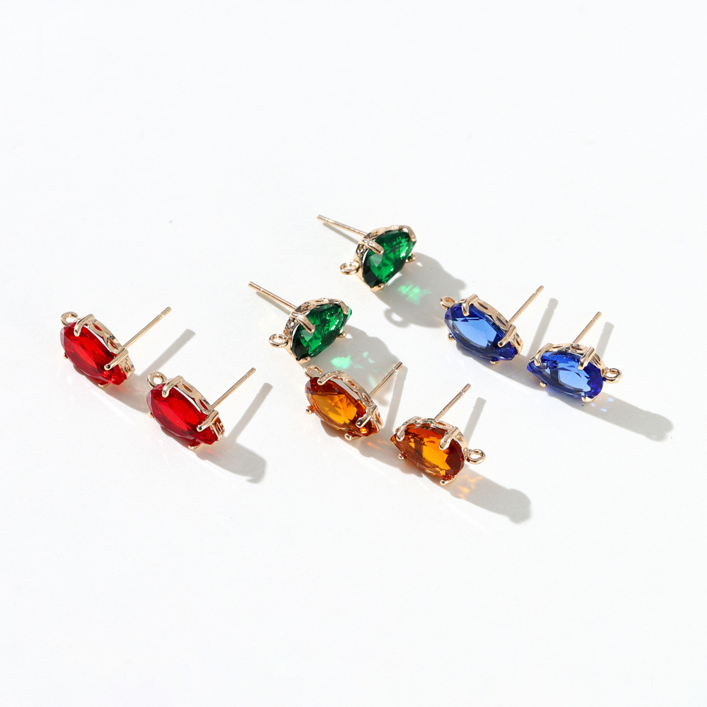 7g Weight Earring Findings Jewelry Making Type 8.5*12mm Jewelry Making Size Rhinestones Inlay Material DIY Jewelry Accessories Classification 4 PCS/Package Quantity Copper Material Geometric Pattern Plating Design Casual, Simple Style Style 4 PCS/Package 8.5*12mm Copper Rhinestones Geometric Earring Findings Jewelry Accessories 9