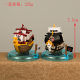 8 One Piece Handmade Cartoon Straw Hat Melly Sunshine Red-haired Female Emperor Submarine Boat Doll Ornaments