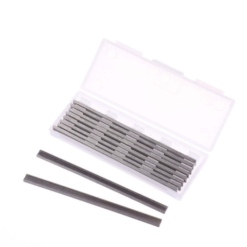 Cross-Border Hot-Selling 10-Piece Box of Electric Planer Blades, Manganese Steel Disposable Electric Planer Blades 82X5.5X1.1Mm