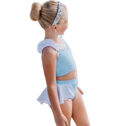  new style children's split swimsuit Cinderella Snow White Rapunzel dress cute one piece drop shipping