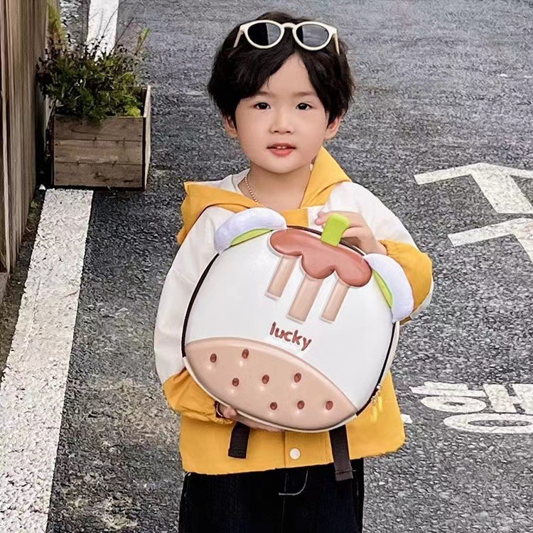 Nueva mochila escolar de jardín de infantes con carcasa dura, gran capacidad, protección de la columna vertebral, mochila infantil de dibujos animados, mochila de viaje informal para niños y niñas