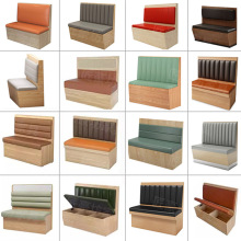 卡座沙发餐厅储物茶楼咖啡面馆日料饭店靠墙实木火锅餐饮商用