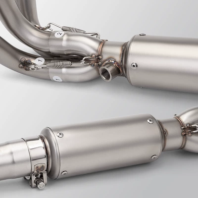 steel swing front end – Motorcycle exhaust pipe