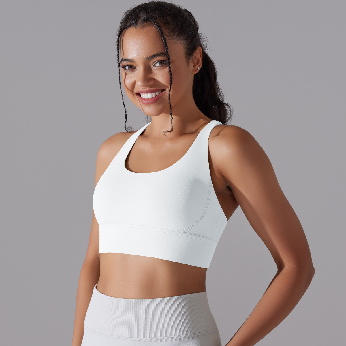 127g Weight Sleeveless Sleeve Length Nylon, Spandex Fabric Type Short Top Length Halter Crisscross Tank Tops Type Fitness, Yoga Occasion U Neck Neckline Solid Color Pattern Sports Style Sports Solid Color Nylon Spandex U Neck Active Tops Halter Crisscross Tank 12