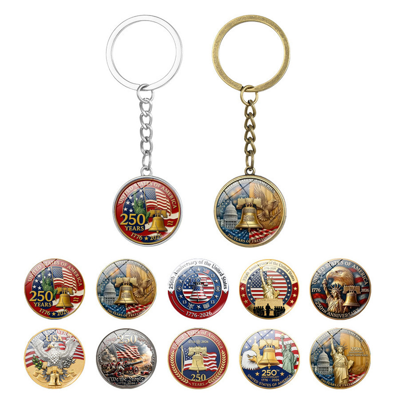 2026 United States 250Th Anniversary Commemorative Gift Keychain Celebration Independence Day Theme Commemorative Decorative Keychain 2026 United States 250Th Anniversary Commemorative Gift Keychain Celebration Independence Day Theme Commemorative Decorative Keychain