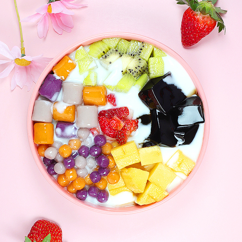 Frozen Three-Color Big Taro Balls Commercial Semi-Finished Product Wholesale Frozen Food Dessert Fresh Taro Fairy Taro Milk Tea Shop Specialized