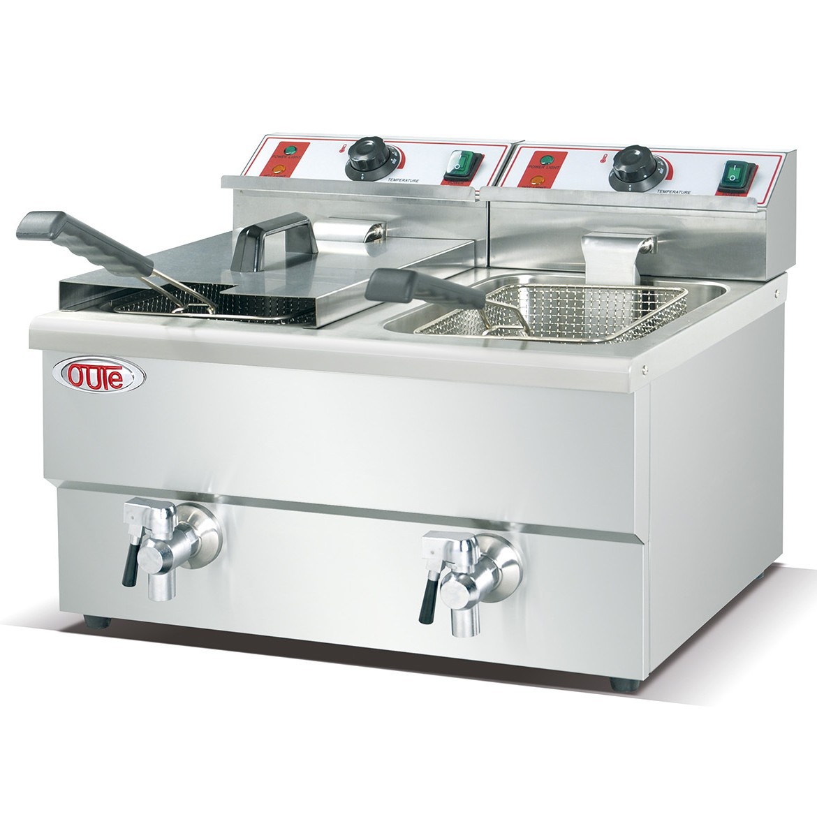 欧特厂家畅销款OT-12L-2双缸双筛电炸炉油炸锅炸鸡机炸薯条机