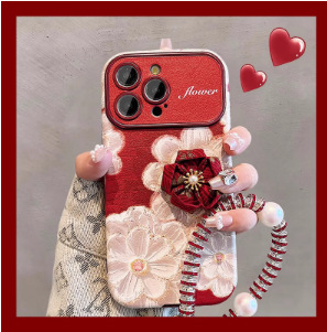 Ins pintura al óleo retro flores tridimensionales para 16ProMax nuevo iPhone 15Pro Apple 13 funda para teléfono móvil 12