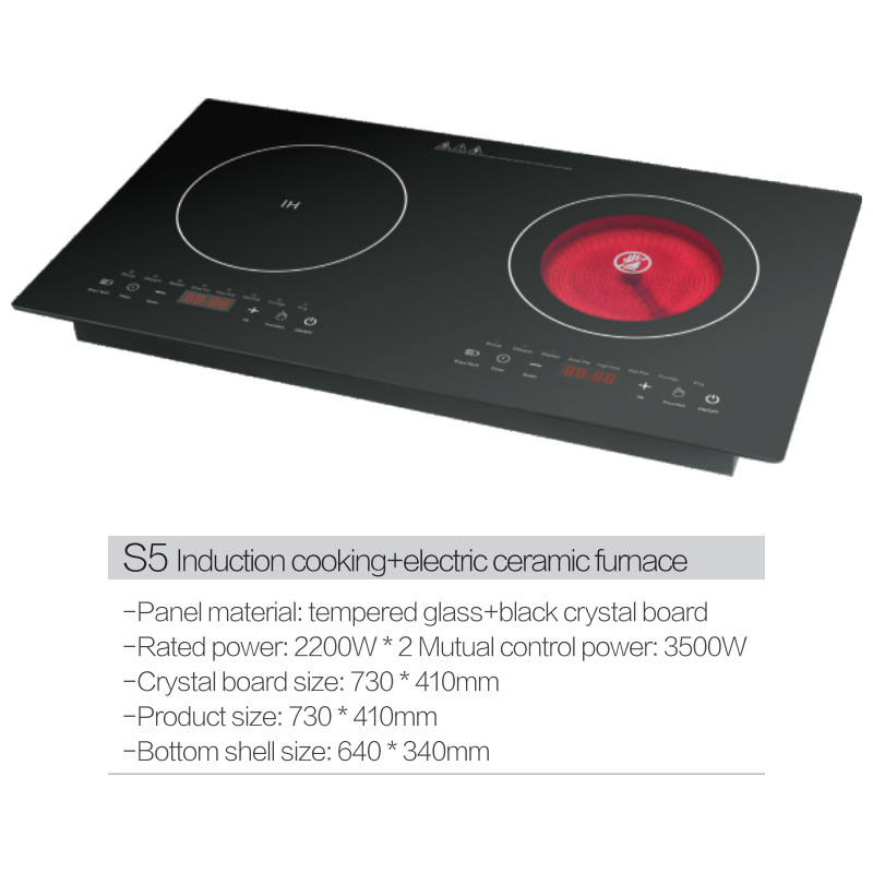 Ceramic Induction Cooker Double Burner Built-in Electric Stove_voghion.com