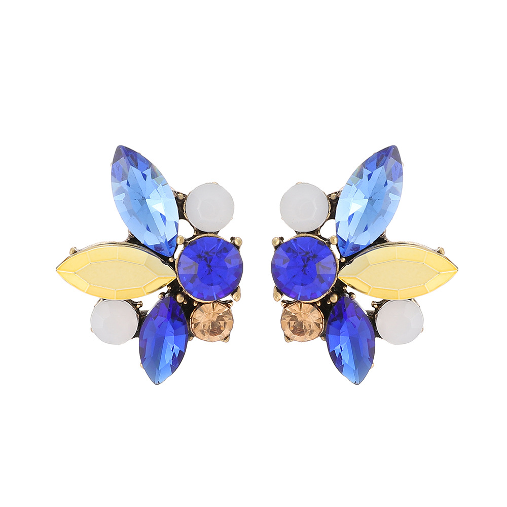 Lady Geometric Rhinestone Inlay Artificial Gemstones Women's Ear Studs display picture 4