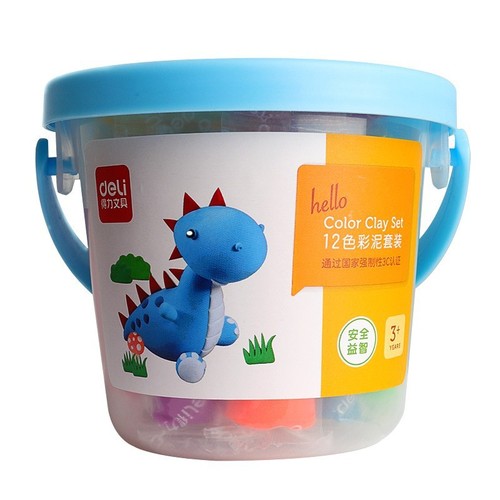 Deli plasticine safe and non-toxic children's kindergarten special colored clay 24 colors 12 colors primary school students toy set