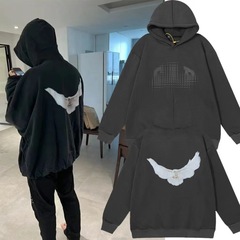 2023アメリカのファッションブランドの侃爺と同じ種類の鳩のプリントの衛衣の男女のファッションのゆったりしているカジュアルなパーカー